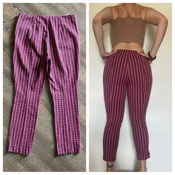 Anthropologie High Rise Pants Essential Slim Pant 8 Stretch Stripes - Picture 7 of 14